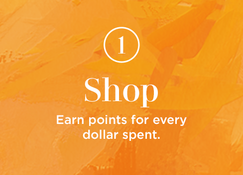 1. Shop. Earn points for every dollar spent.